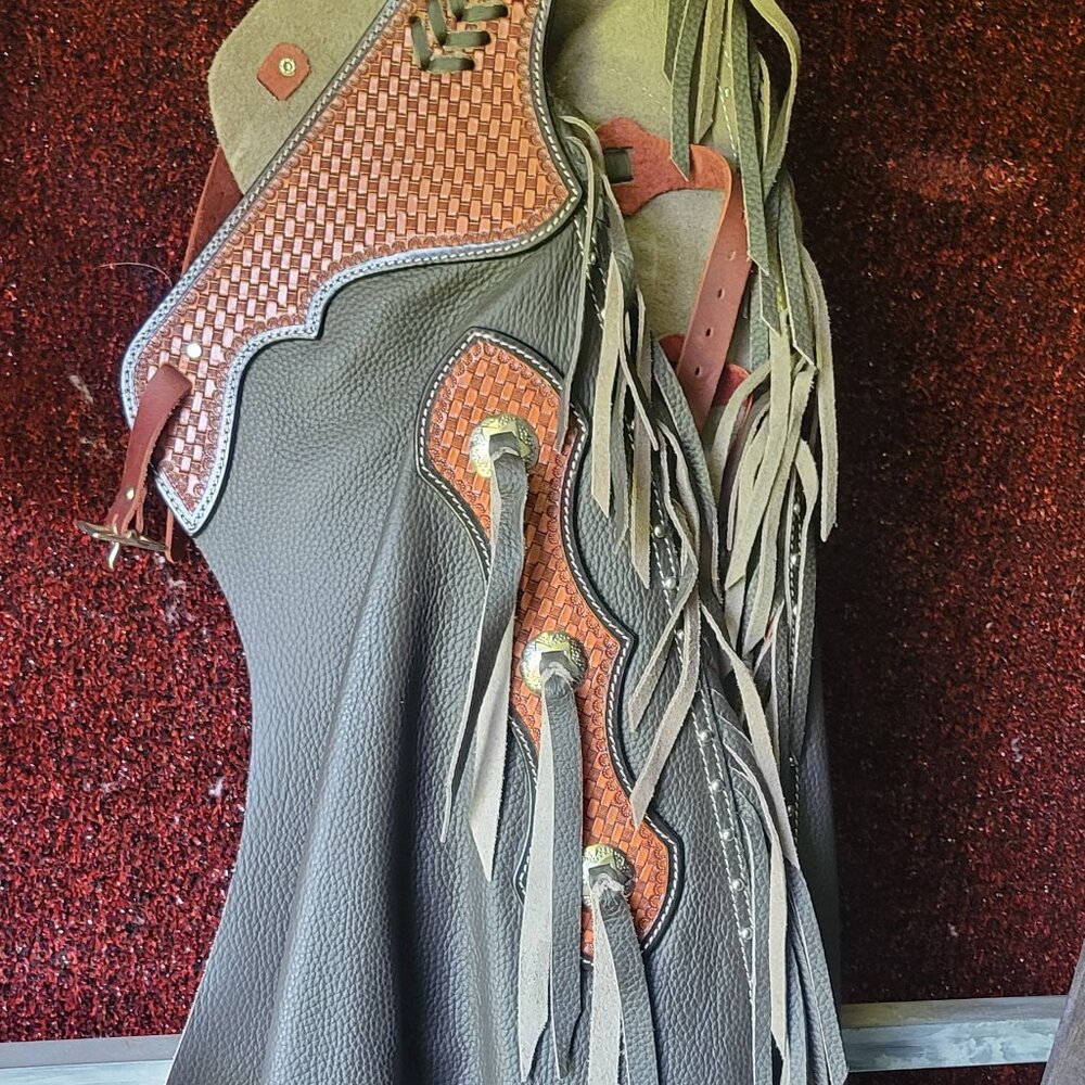 Stylish Brown Leather Fringe Accessory